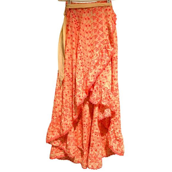 NWT Antico Sartoria 2-Piece Crop Top + Maxi Wrap Skirt Set Eyelet Lace, One Size - Picture 4 of 11